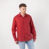 Cleanwear panske kosile cervena dlouhy rukav 10